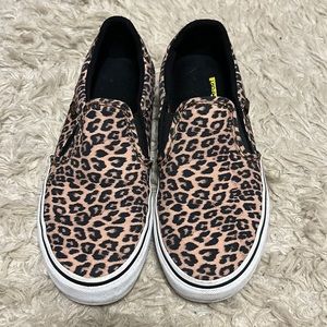 Women’s Cheetah Asher Vans Slip Ons